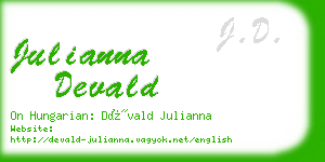 julianna devald business card